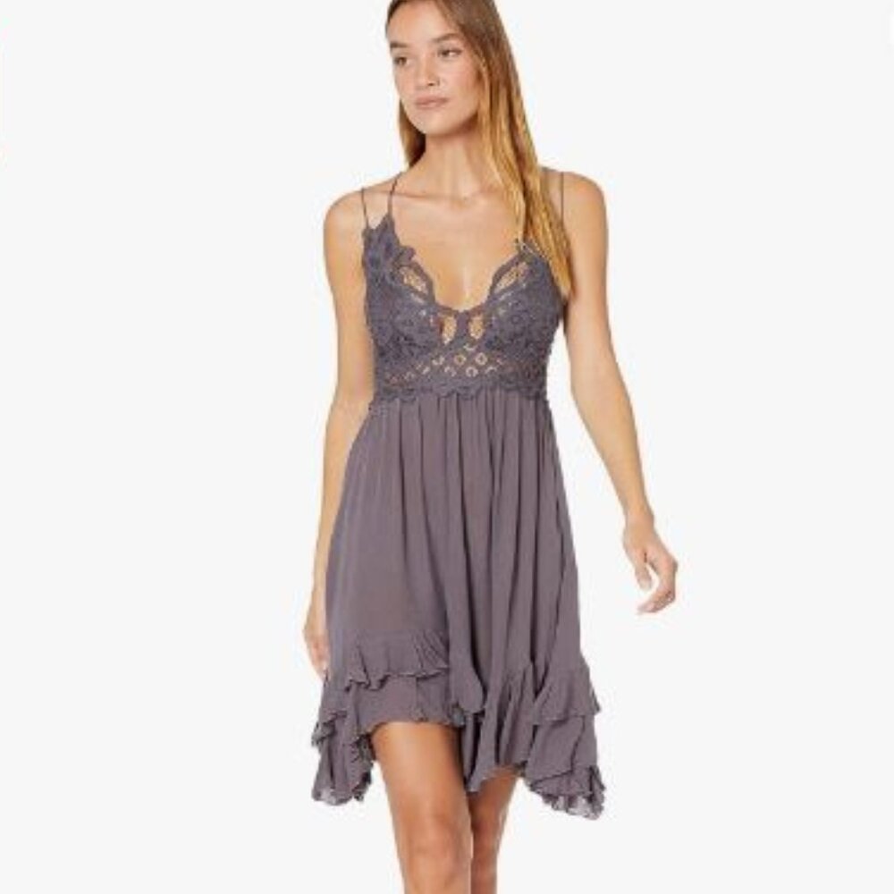 FP One Adella Slip Dress Charcoal XS Free People